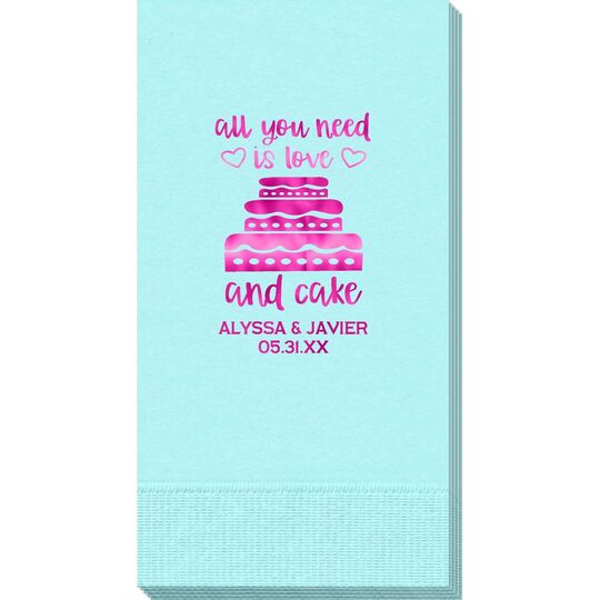 All You Need Is Love and Cake Guest Towels